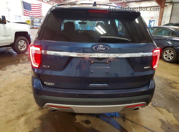 1FM5K8D87GGC56082 2016 FORD EXPLORER Blue Rear view