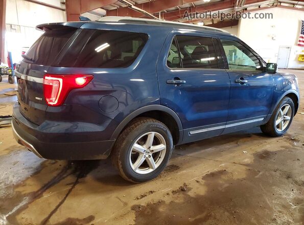 1FM5K8D87GGC56082 2016 FORD EXPLORER Blue Rear right