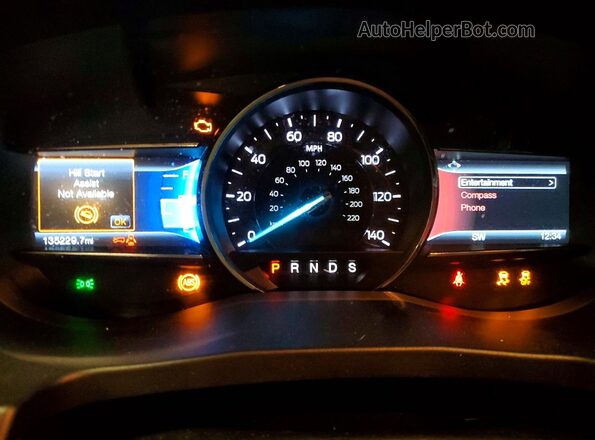 1FM5K8D87GGC56082 2016 FORD EXPLORER Blue Instrument cluster view