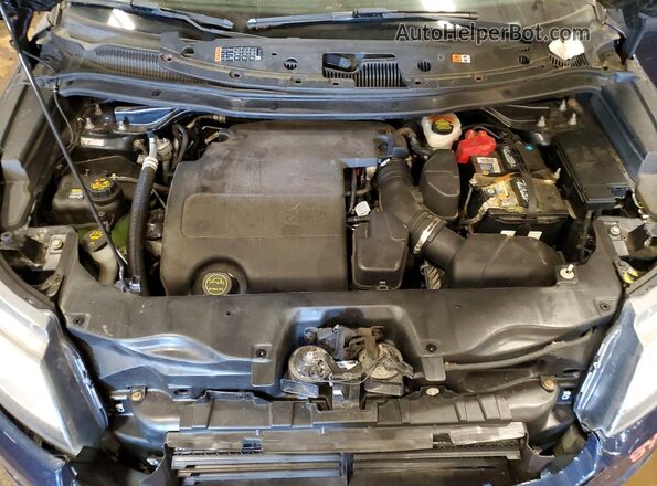 1FM5K8D87GGC56082 2016 FORD EXPLORER Blue Engine compartment view