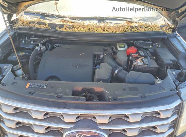 1FM5K8D87GGD18497 2016 FORD EXPLORER Black ძრავის განყოფილების ხედი