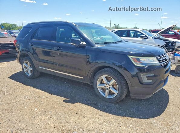 1FM5K8D87HGA05287 2017 FORD EXPLORER Black Delantero derecho