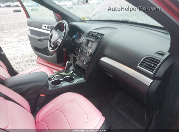 1FM5K8D87HGC37131 2017 FORD EXPLORER Red წინა სალონის ხედი