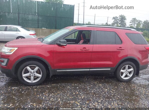 1FM5K8D87HGC37131 2017 FORD EXPLORER Red სალონის 360-გრადუსიანი ხედი