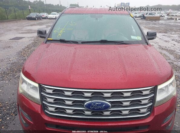 1FM5K8D87HGC37131 2017 FORD EXPLORER Red ხელსაწყოთა პანელის ხედი