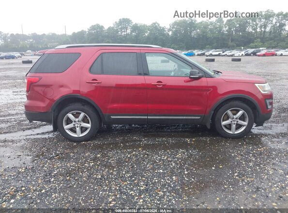 1FM5K8D87HGC37131 2017 FORD EXPLORER Red უკანა სალონის ხედი