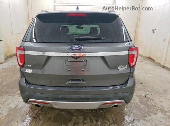 1FM5K8D87HGD02110 2017 FORD EXPLORER Gray უკანა ხედი