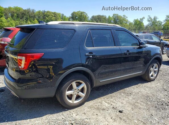 1FM5K8D87HGD36497 2017 FORD EXPLORER Black Trasero derecho