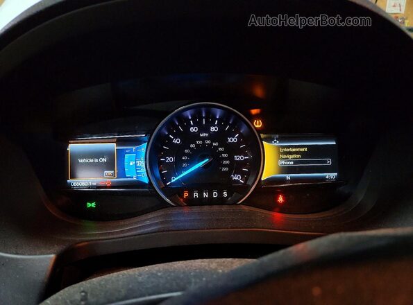 1FM5K8D87JGC04622 2018 FORD EXPLORER White Instrument cluster view