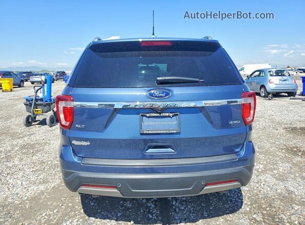 1FM5K8D87KGA10528 2019 FORD EXPLORER Blue უკანა ხედი