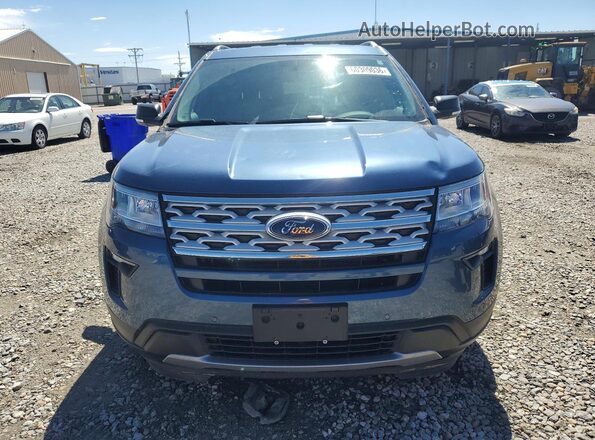 1FM5K8D87KGA10528 2019 FORD EXPLORER Blue წინა ხედი