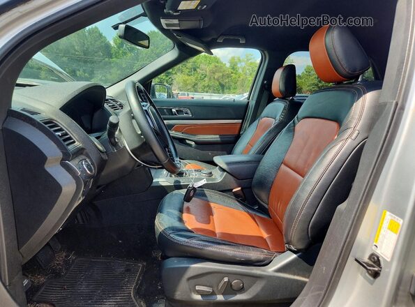 1FM5K8D87KGA47238 2019 FORD EXPLORER Silver Widok wnętrza z przodu