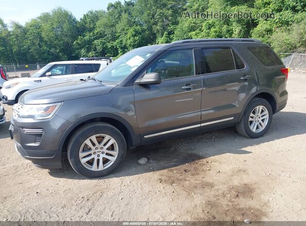 1FM5K8D87KGA66730 2019 FORD EXPLORER Gray Przód lewy