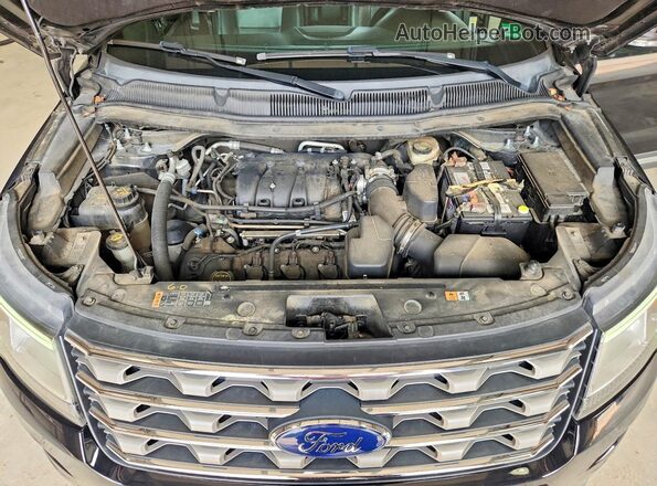 1FM5K8D88GGA31685 2016 FORD EXPLORER Black Widok komory silnika
