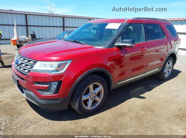1FM5K8D88GGA87416 2016 FORD EXPLORER Red Передня ліва чверть