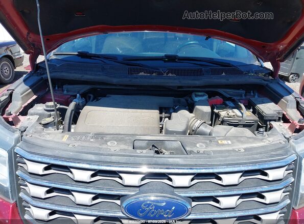 1FM5K8D88GGA87416 2016 FORD EXPLORER Red Вид ззаду
