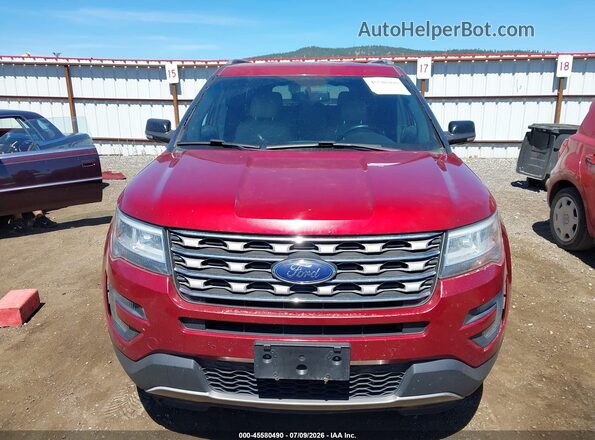 1FM5K8D88GGA87416 2016 FORD EXPLORER Red Вид щитка приладів