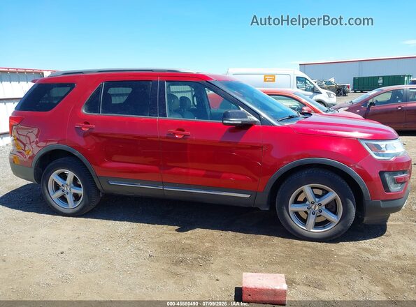 1FM5K8D88GGA87416 2016 FORD EXPLORER Red Вид задньої частини салону