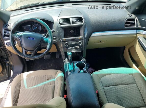 1FM5K8D88GGC95862 2016 FORD EXPLORER Green Widok deski rozdzielczej