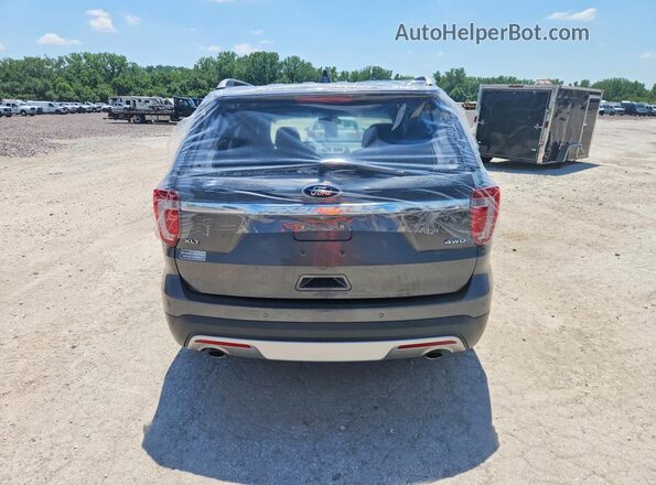 1FM5K8D88HGA02804 2017 FORD EXPLORER Gray Rear view