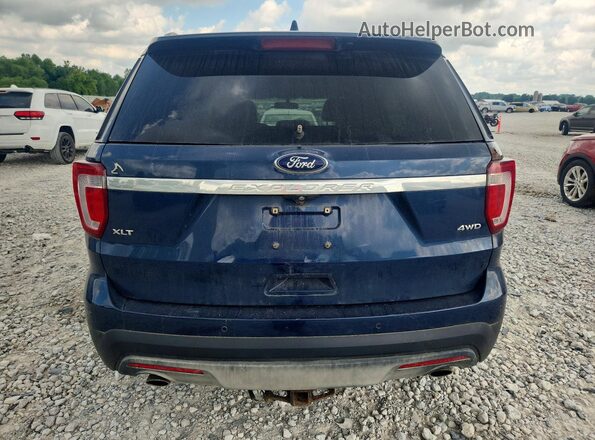 1FM5K8D88HGC44136 2017 FORD EXPLORER Blue Widok z tyłu