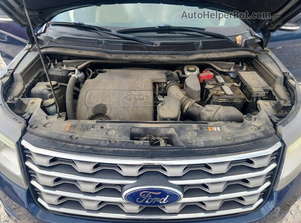 1FM5K8D88HGC44136 2017 FORD EXPLORER Blue Widok komory silnika