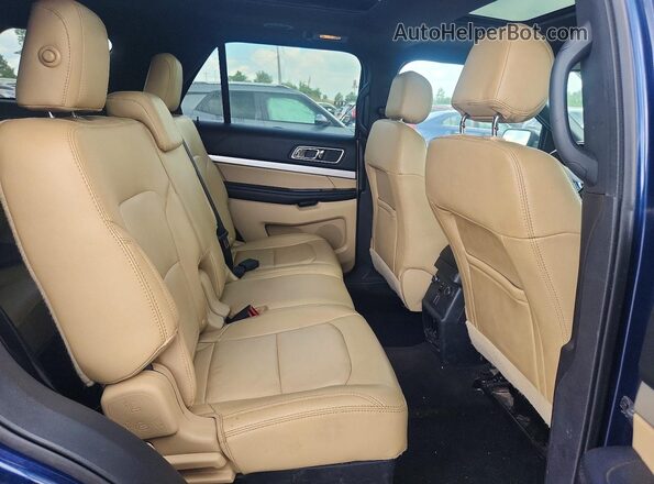 1FM5K8D88HGC44136 2017 FORD EXPLORER Blue Widok wnętrza z tyłu