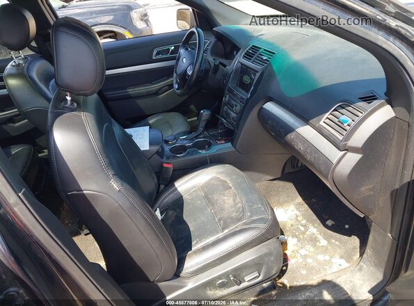 1FM5K8D88HGC46176 2017 FORD EXPLORER Black წინა სალონის ხედი