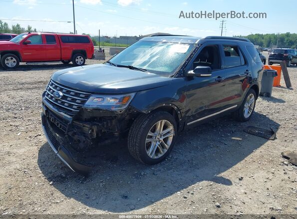 1FM5K8D88HGC46176 2017 FORD EXPLORER Black წინა მარცხენა ხედი სამი მეოთხედიდან