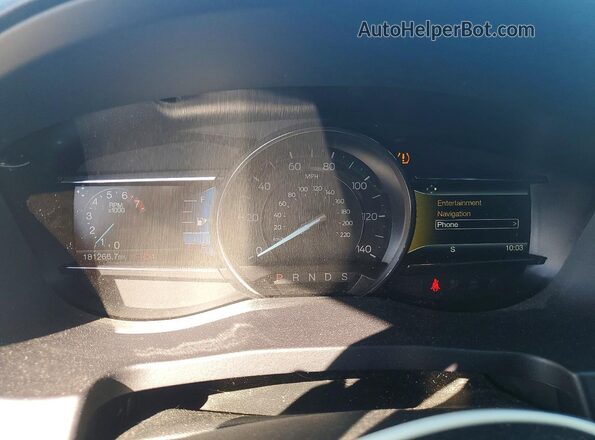 1FM5K8D88HGC89173 2017 FORD EXPLORER Gray ხელსაწყოთა პანელის ხედი