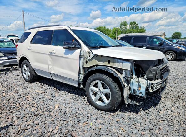 1FM5K8D88HGD18154 2017 FORD EXPLORER Белый Передняя правая четверть