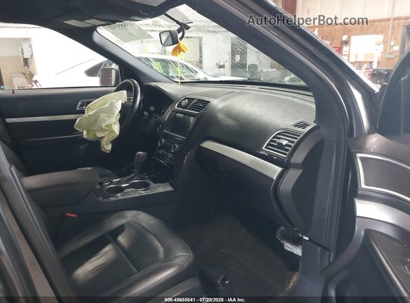 1FM5K8D88HGD47525 2017 FORD EXPLORER Gray Widok wnętrza z przodu