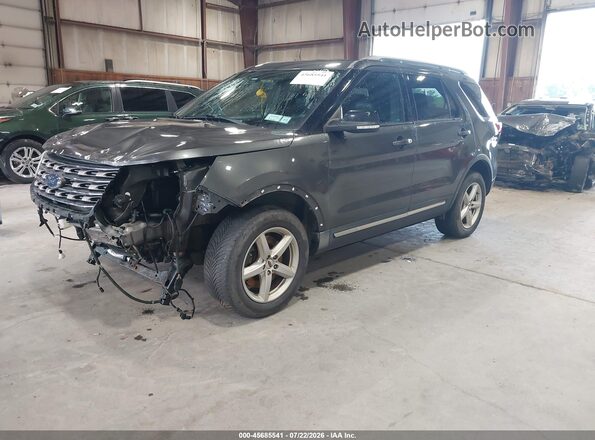 1FM5K8D88HGD47525 2017 FORD EXPLORER Gray Przód lewy
