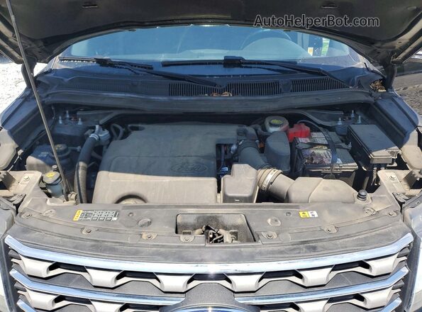 1FM5K8D88HGD60694 2017 FORD EXPLORER Black Vista del compartimento del motor