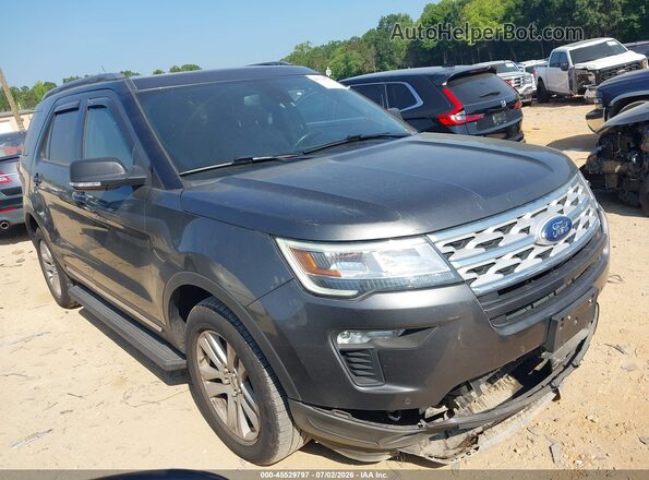 1FM5K8D88KGA49788 2019 FORD EXPLORER Gray Vista interior trasera
