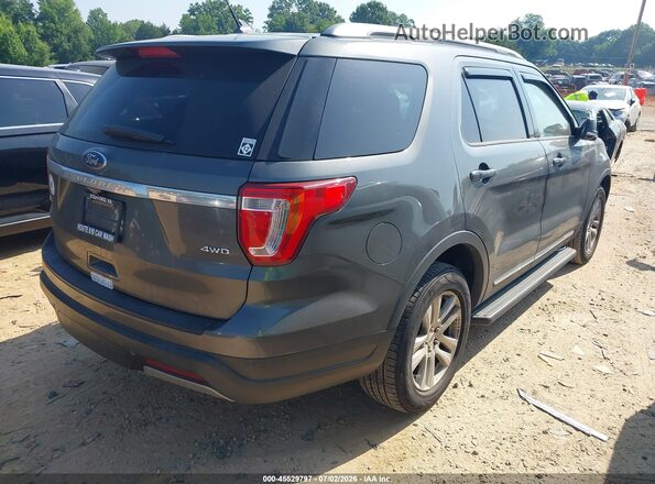 1FM5K8D88KGA49788 2019 FORD EXPLORER Gray Trasero derecho