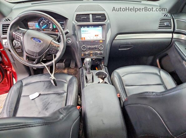 1FM5K8D88KGA95623 2019 FORD EXPLORER Red წინა პანელის ხედი