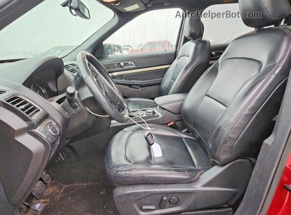 1FM5K8D88KGA95623 2019 FORD EXPLORER Red წინა სალონის ხედი