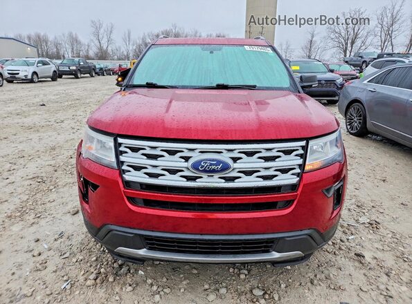 1FM5K8D88KGA95623 2019 FORD EXPLORER Red წინა ხედი