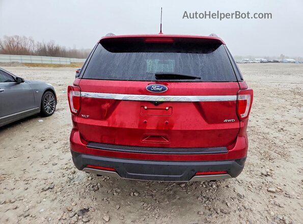 1FM5K8D88KGA95623 2019 FORD EXPLORER Red უკანა ხედი