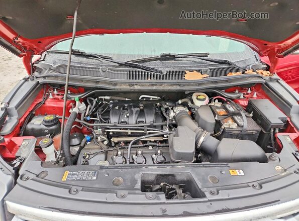 1FM5K8D88KGA95623 2019 FORD EXPLORER Red ძრავის განყოფილების ხედი