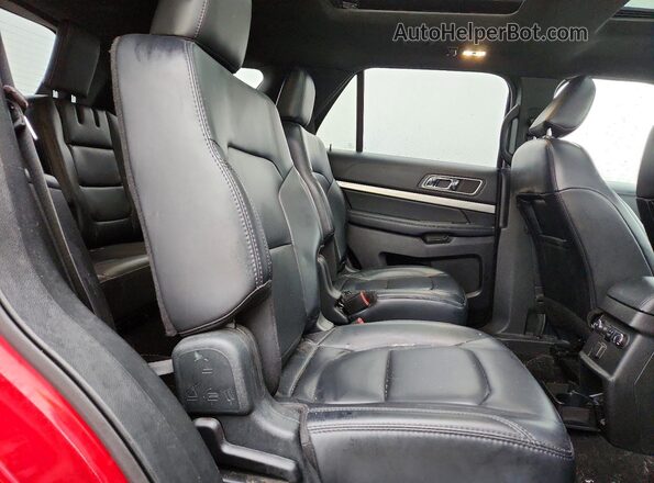 1FM5K8D88KGA95623 2019 FORD EXPLORER Red უკანა სალონის ხედი