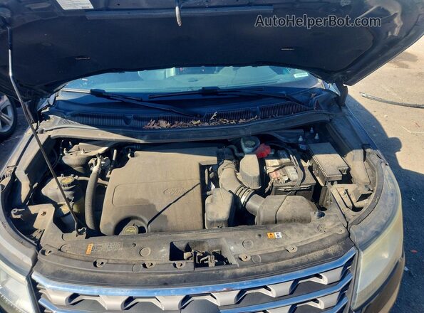 1FM5K8D89GGA31517 2016 FORD EXPLORER Black ძრავის განყოფილების ხედი