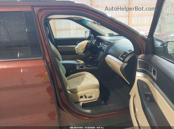 1FM5K8D89GGA94584 2016 FORD EXPLORER Orange Widok wnętrza z przodu
