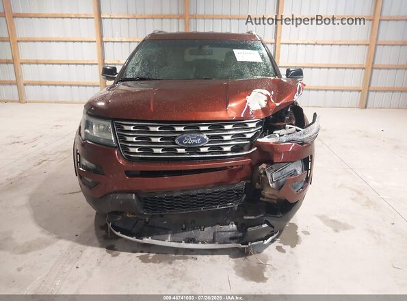 1FM5K8D89GGA94584 2016 FORD EXPLORER Orange Widok zestawu wskaźników