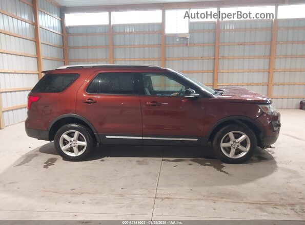 1FM5K8D89GGA94584 2016 FORD EXPLORER Orange Widok wnętrza z tyłu