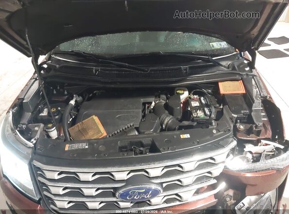1FM5K8D89GGA94584 2016 FORD EXPLORER Orange Widok z tyłu