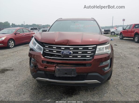 1FM5K8D89GGC52938 2016 FORD EXPLORER Burgundy Instrument cluster view