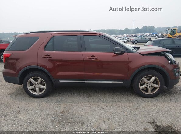 1FM5K8D89GGC52938 2016 FORD EXPLORER Burgundy Rear interior view