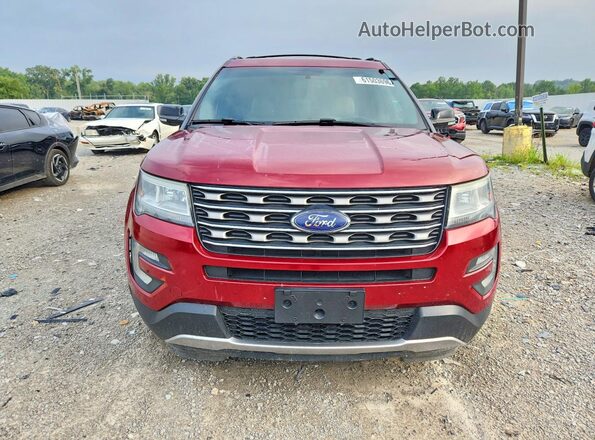1FM5K8D89GGC70694 2016 FORD EXPLORER Red Front view